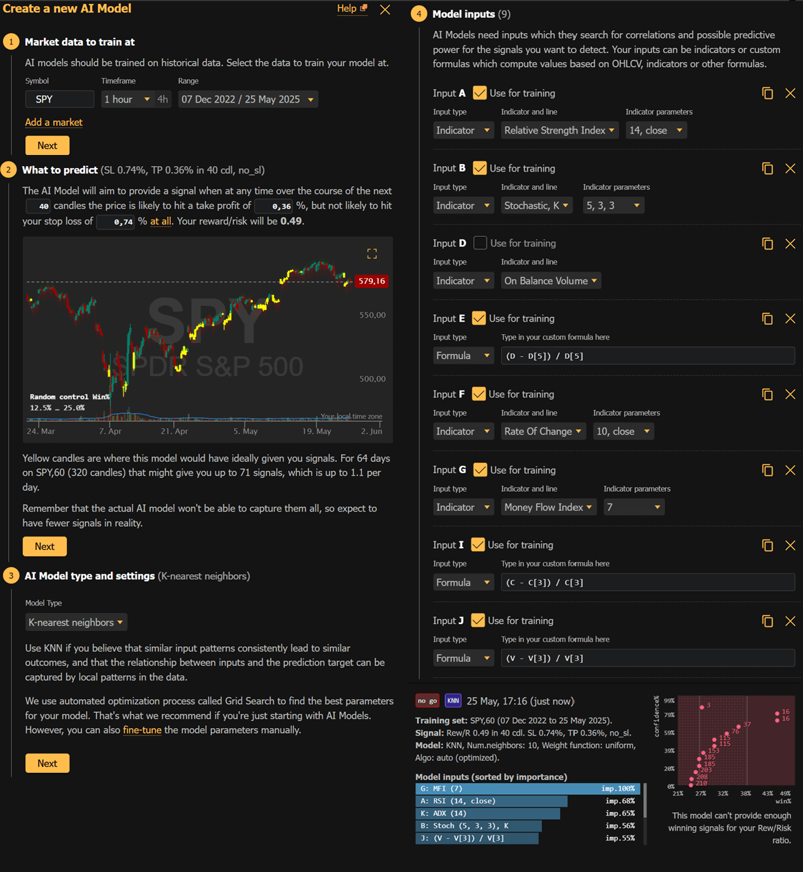 TrendSpider AI Coding Assistant creating a custom indicator